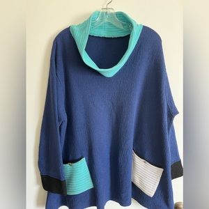 COPY - Margaret Winters royal blue cotton sweater